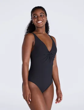 Florence Womens Rib Swimsuit - Black - Black - Size: 6 - Animal - FashionsVida