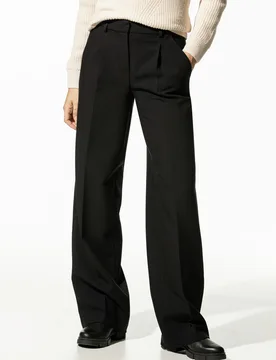 Marlene Hose, Regular Fit#normale Größen#Kurzgrößen, Farbe Schwarz, 52, bügelfrei mit Comfort-Bund (ca. 6 cm dehnbar) Damen - Walbusch - FashionsVida