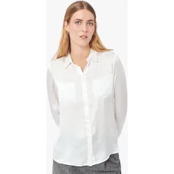 Camisa de mujer con bolsillos en seda 100%