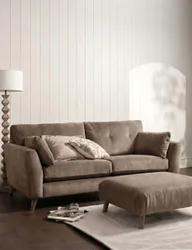 AND STONEHOUSE Ellis Footstool Taupe