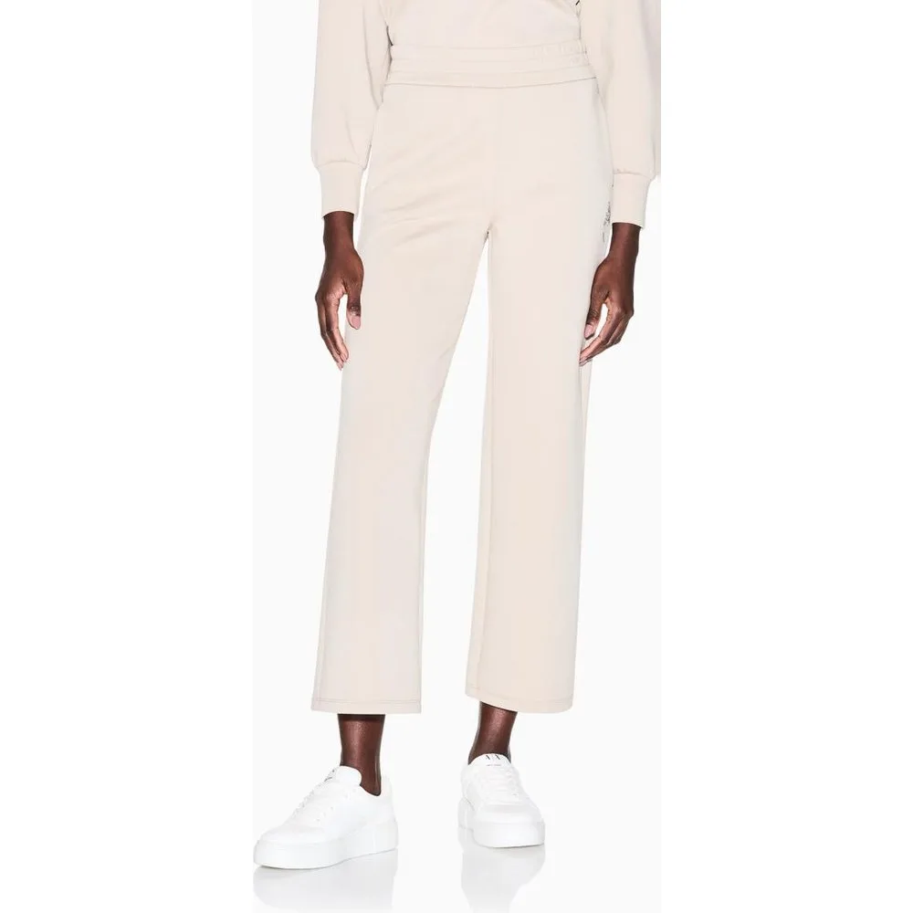 Pantalón de mujer ancho con cintura elástica - Armani Exchange - FashionsVida
