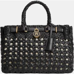 Bolso de mujer estilo mini tote en piel trenzada de