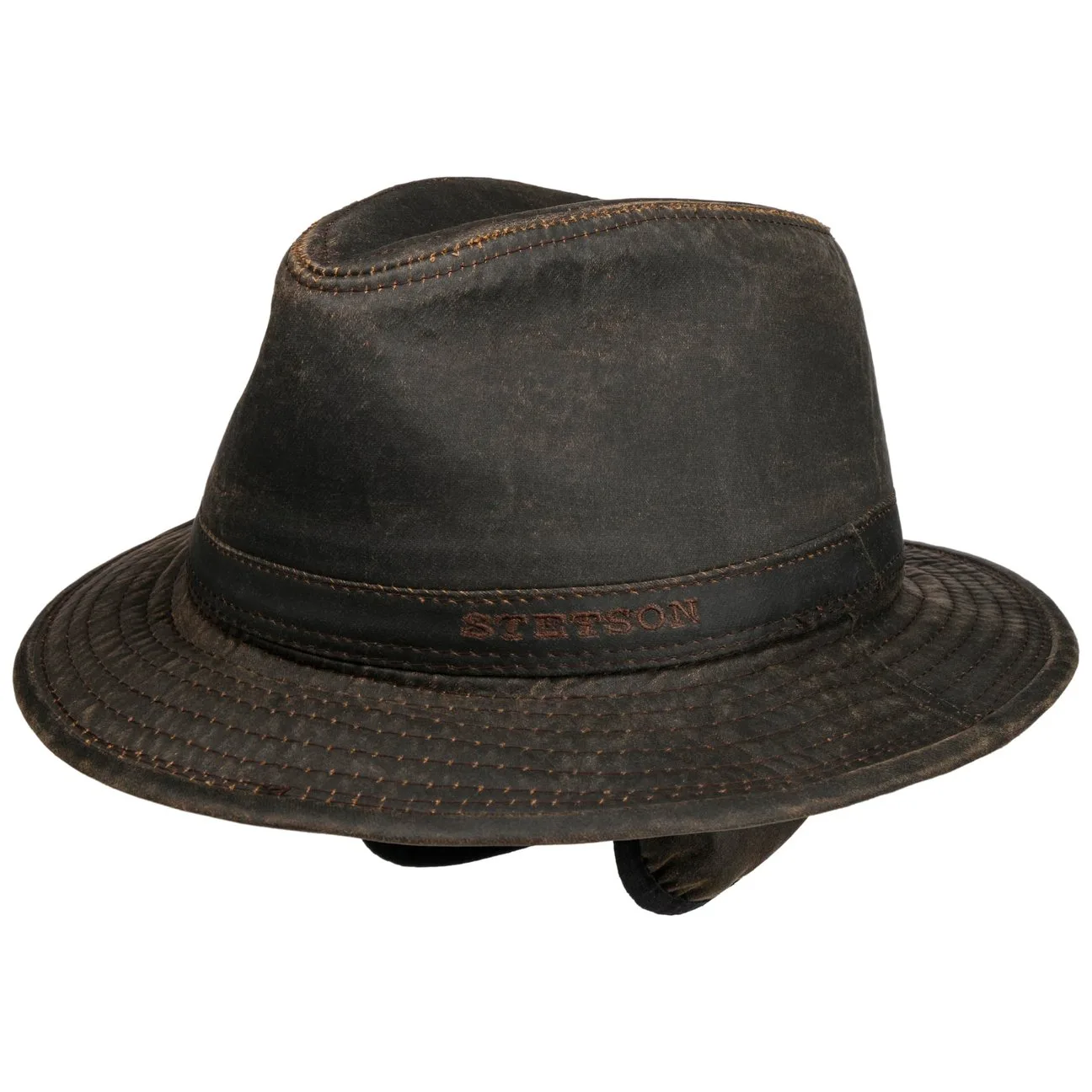 Berico Ear Flaps Traveller Hat by - brown - Size: L (58-59 cm) - Stetson - FashionsVida