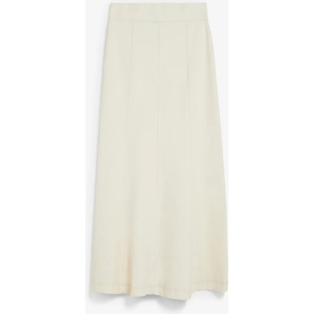 Falda de punto midi con cintura elástica - Scalpers - FashionsVida