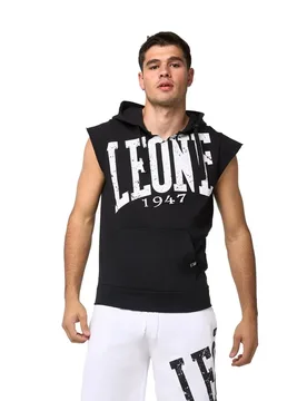 Sweat à Capuche Boxe Sleeveless Black / White 2XL - Leone1947 - FashionsVida