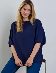Batwing Sleeve Jumper Navy female