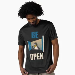 Linux - Be open Funny Developer Gift t shirt for Software Engineer Graphic clothes 100% cotton printed tee All size Tops
