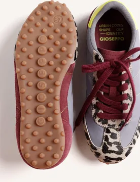 Zapatillas deportivas de mujer de piel serraje con estampado - Gioseppo - FashionsVida