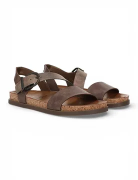 Women's Blowfish Footbed Strappy Flat Sandals - Lance in Brown Size: 7 - Brown - Size: 7 - Infinity Leather - FashionsVida
