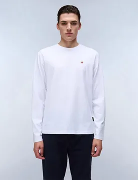 T-shirt à Manches Longues Salis Bright White XS - Napapijri - FashionsVida