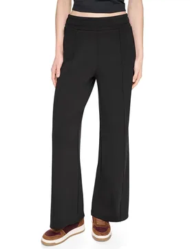 Pantaloni A Vita Alta Dw2100278 Wide Leg Black / Black XS - DKNY - FashionsVida