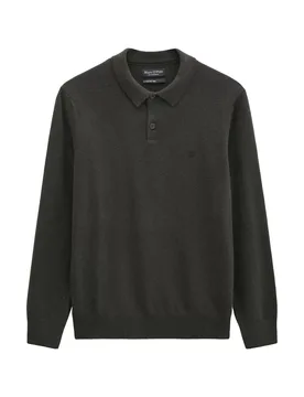 XXL Knit Poloshirts Longsleeve male - XXL - FashionsVida