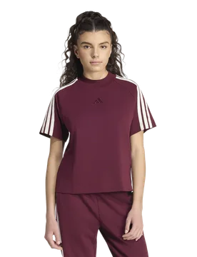 Kit 3-stripes T-shirt Donna - Magliette Rosso - Taglia XXS (26-28) - Jersey di cotone XXS (26-28) - Adidas - FashionsVida