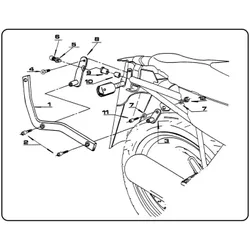 Attacco posteriore specifico per bauletto MONOKEY® o MONOLOC taglia un