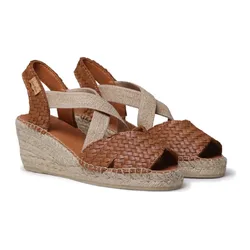 Sandali Con Zeppa In Esparto Salina Brown EU 41