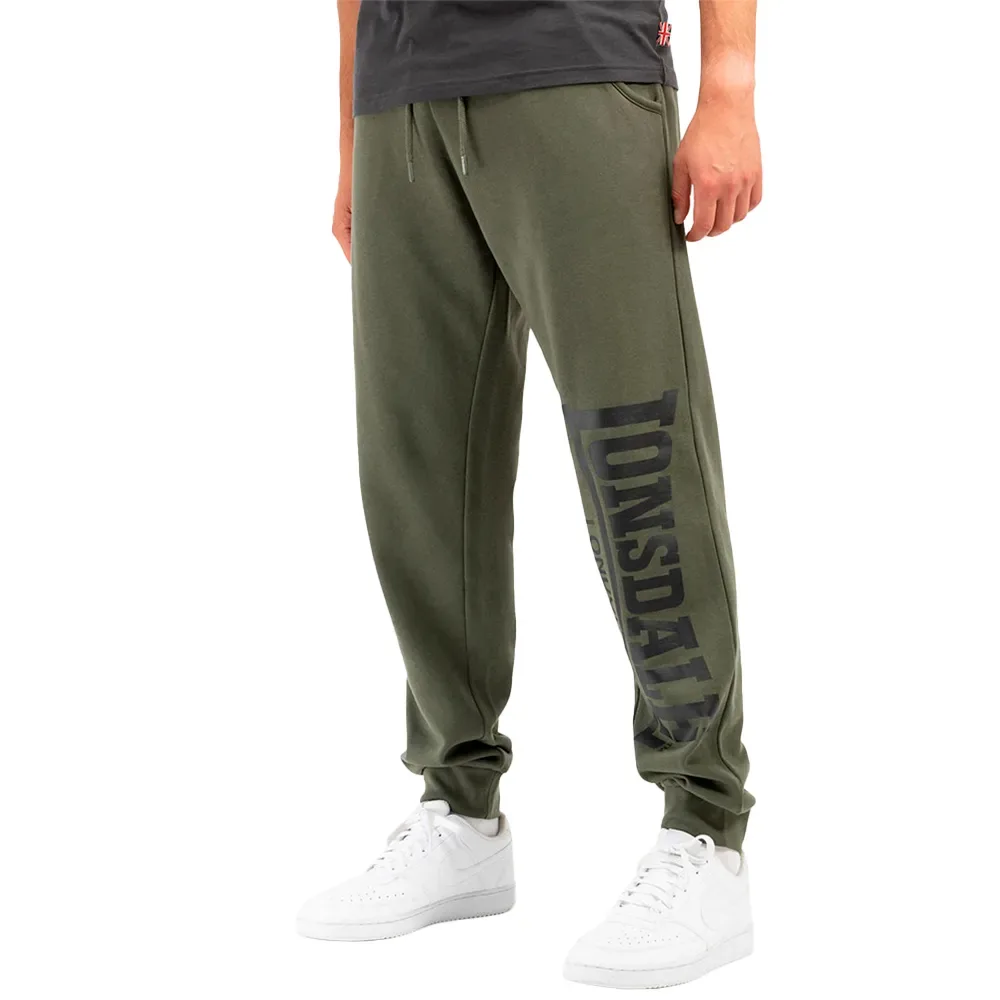 Joggers Logo Large Olive / Black 2XL - Lonsdale - FashionsVida