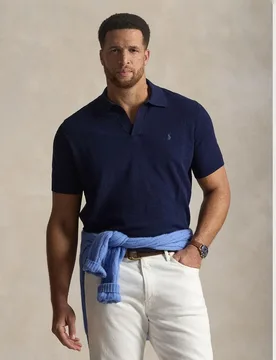 Jersey de hombre de manga corta algodón y lino tallas grandes - Polo Ralph Lauren - FashionsVida