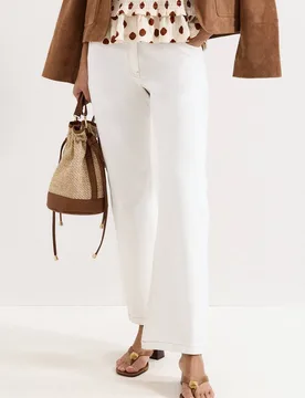 Women's Olivia Bootcut Jeans in Off White Size: 10 - Off White - Size: 10 - Phase Eight - FashionsVida