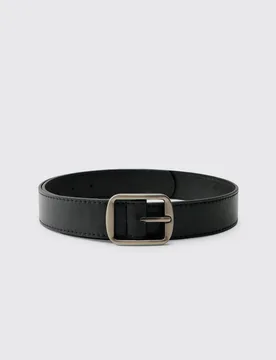 Mens Pu Basic Belt - Black Denim - Size L/xl - boohooMAN - FashionsVida