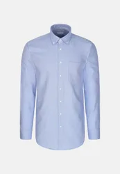 Regular Business Hemd Struktur Blau 46