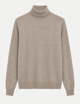 Slim-Fit Rollkragenpullover Beige S - Tiger of Sweden - FashionsVida