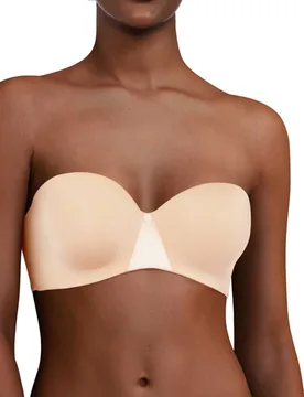 Womens Essentiall Bandeau T-Shirt Bra - Beige Polyamide - Size 38b - Chantelle - FashionsVida