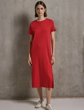 Street One Kleid mit Rippstruktur female Rot - Street One Studio - FashionsVida