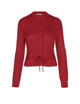 Cardigan tradizionale LENE rosso S - Gottseidank - FashionsVida