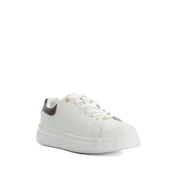 Womens Ladies Electron - Suede Flatform Trainers - White - Size Uk 7