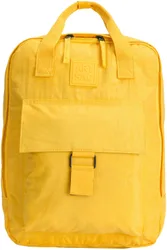 Zip Top Squared Front Pocketed Backpack