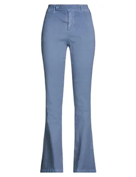 Pantalones Mujer Azul francés 34,36,38,40 Mujer - 120% Lino - FashionsVida