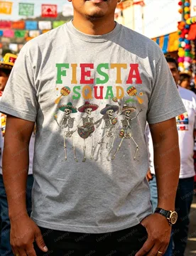 Cinco De Mayo Skeleton Mariachi Party Cotton T-Shirt Tequila Sombrero Guitar Fiesta Music Harajuku Men Clothing Graphic T Shirts - Aliexpress - FashionsVida