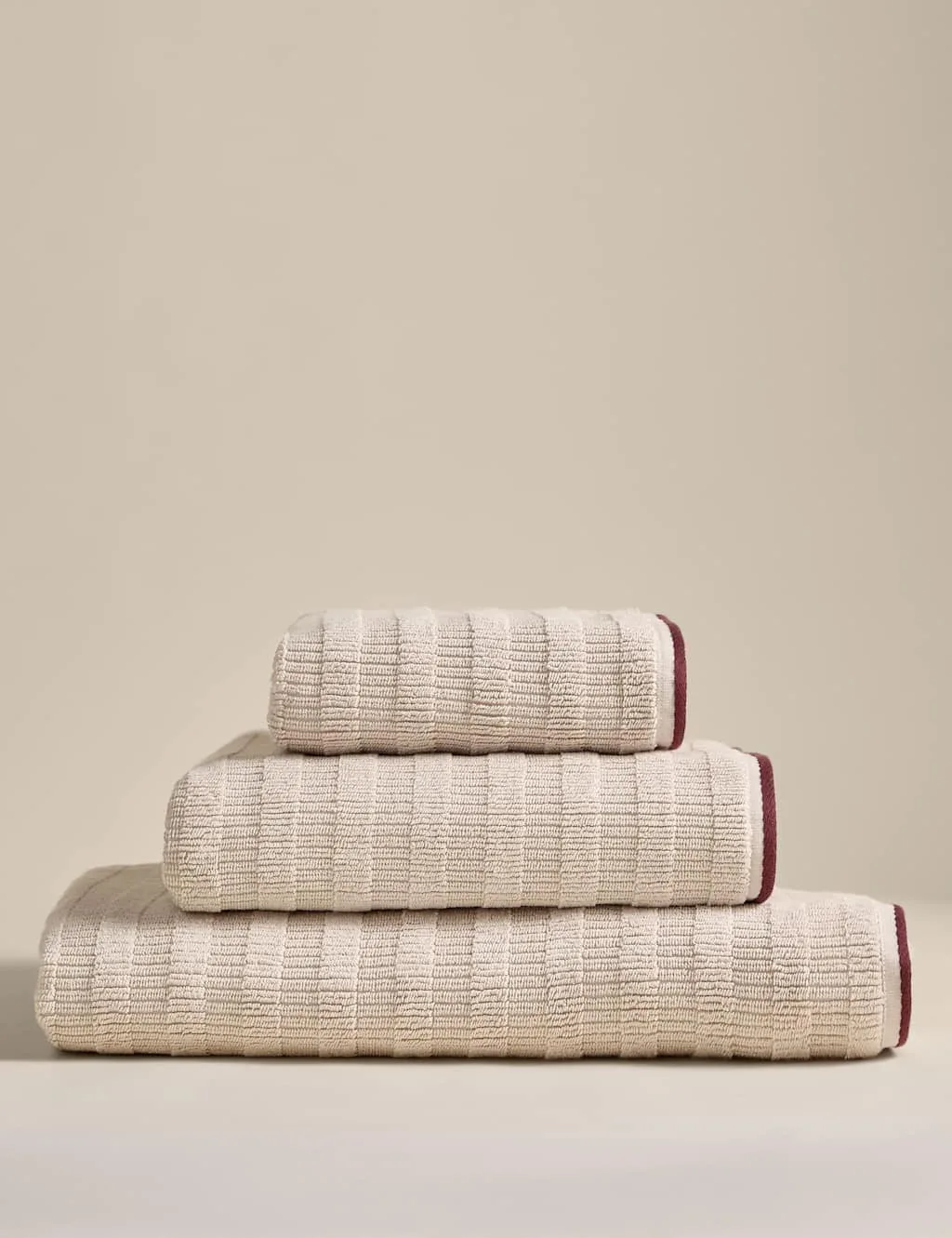 Pure Cotton Textured Contrast Trim Towel Linen - M&S - FashionsVida