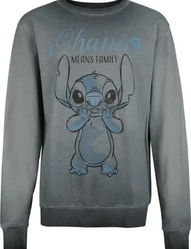 Disney Sweatshirt - Ohana - S bis L - für Damen - Größe L - blau - EMP exklusives Merchandise! - Frauen - female - Lilo & Stitch - FashionsVida