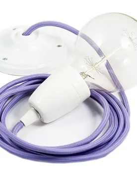 Cables Suspension Luminaire Rm07 50 Cm Lilac / White One Size - Creative - FashionsVida
