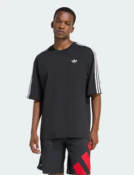 T-SHIRT ADICOLOR 3 STRIPES OVERSIZED M Black - Adidas - FashionsVida