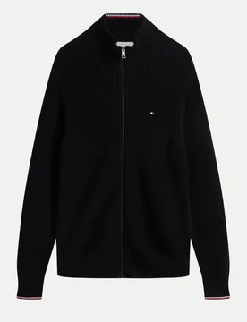 Strickjacke mit Reißverschluss Schwarz XL - Tommy hilfiger - FashionsVida