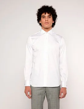 Camisa semi-entallada puño doble - Mirto - FashionsVida