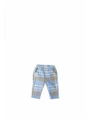 Pantalone a quadri AZZURRO POLVERE 6M