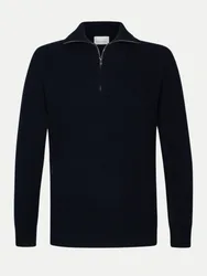 Rippstrukturpullover Blau M