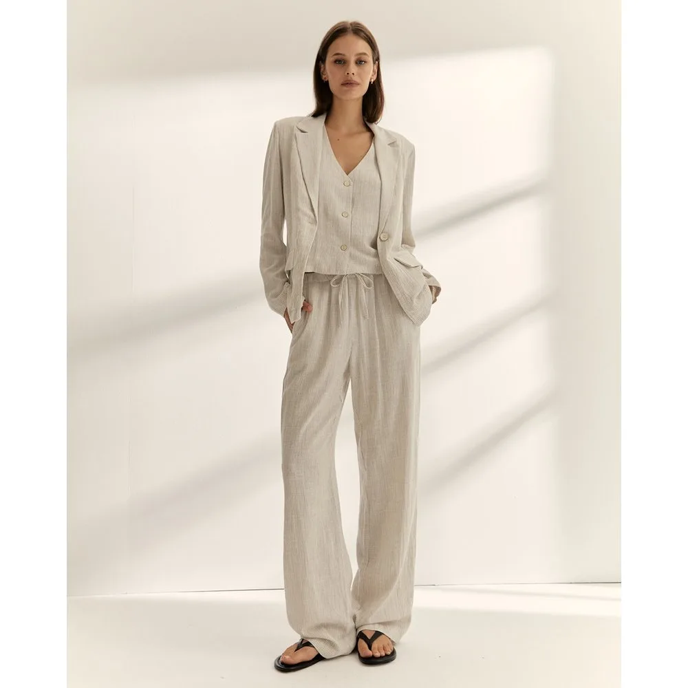 Blazer de mujer estampado mil rayas manga larga - Paz Torras - FashionsVida