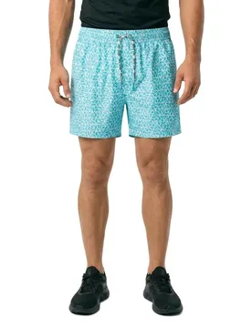 Short De Bain Print Light Turquoise Blue L - Pepe jeans - FashionsVida
