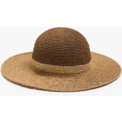 Sombrero de mujer con tira decorativa en liso