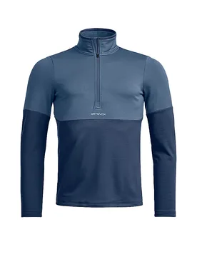 Herren Touren Zipshirt Fleece Light dunkelblau M M - Ortovox - FashionsVida