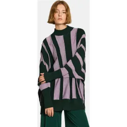 Jersey de mujer bicolor contraste