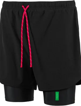 Short stretch ultraléger - Layered Training Shorts Black/Black - Taille L - Noir - District Vision - FashionsVida