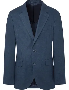 Blazer Linen Delave Hopsack Navy 50 - Hackett - FashionsVida