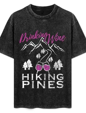 Camping Shirt for Wine Lovers Drinking Wine Hiking Pines T-Shirt Gym Exercise Short Sleeve T-Shirt - Aliexpress - FashionsVida