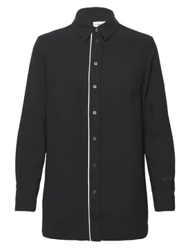 BLUSA CREPE TIPPING BLOUSE - Calvin Klein - FashionsVida