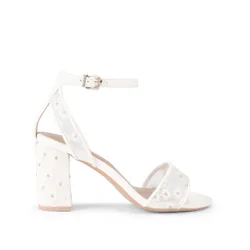 Womens Kianni Sandals - White Fabric - Size Uk 9